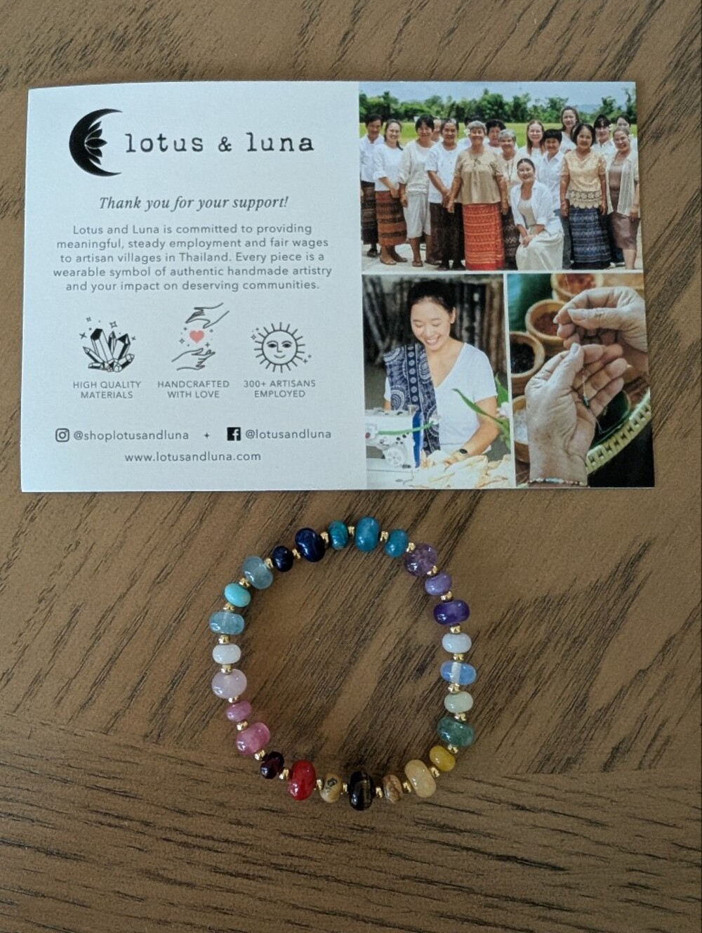 NWT Lotus And Luna Master Healer Statement Bracelet